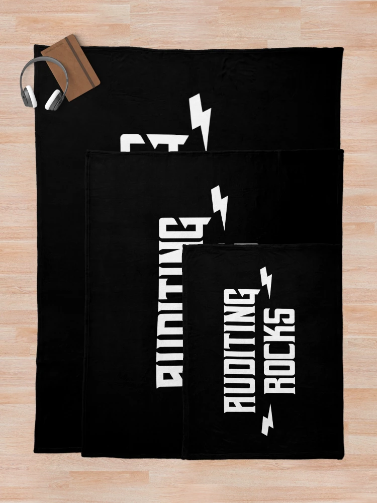 Thumbnail 5 of 6, Throw Blanket, Auditing Rocks designed and sold by teesaurus.