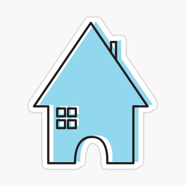 Blue House Decal
