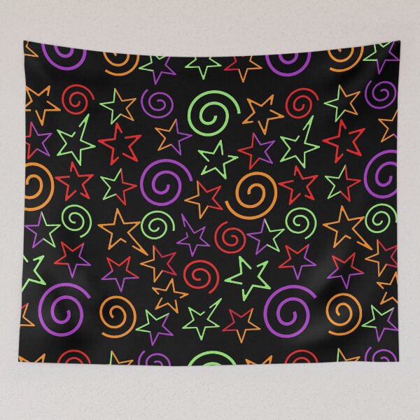Item preview, Nostalgic Neon Arcade Carpet Pattern designed and sold by MixedBagMerch.