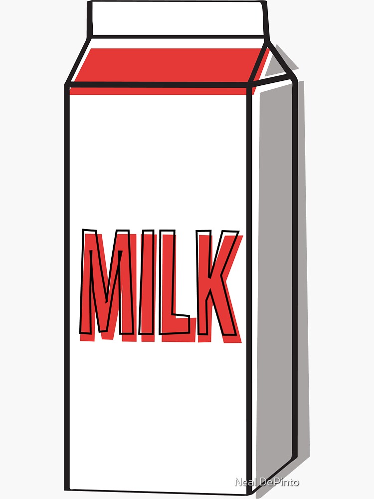 Milk Carton Sticker for Sale by artolxxvia