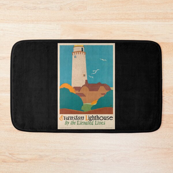 Item preview, Evanston Lighthouse retro poster designed and sold by CorasPosters.