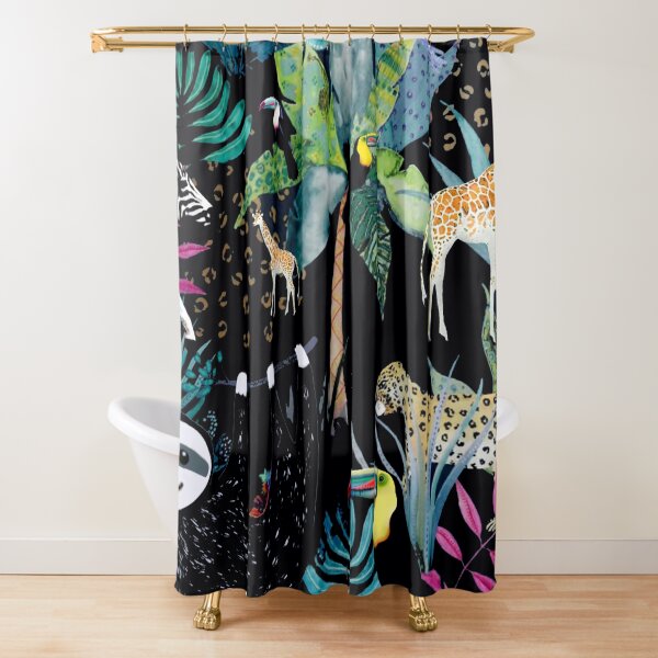 "Jungle Pattern Designs" Shower Curtain for Sale by MarcSabuncu Redbubble
