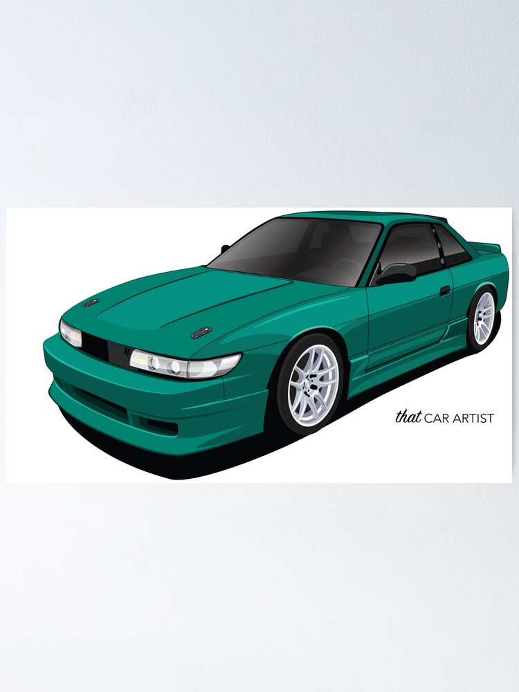 Nissan 240sx S13 Coupe Poster By That Car Artist Redbubble