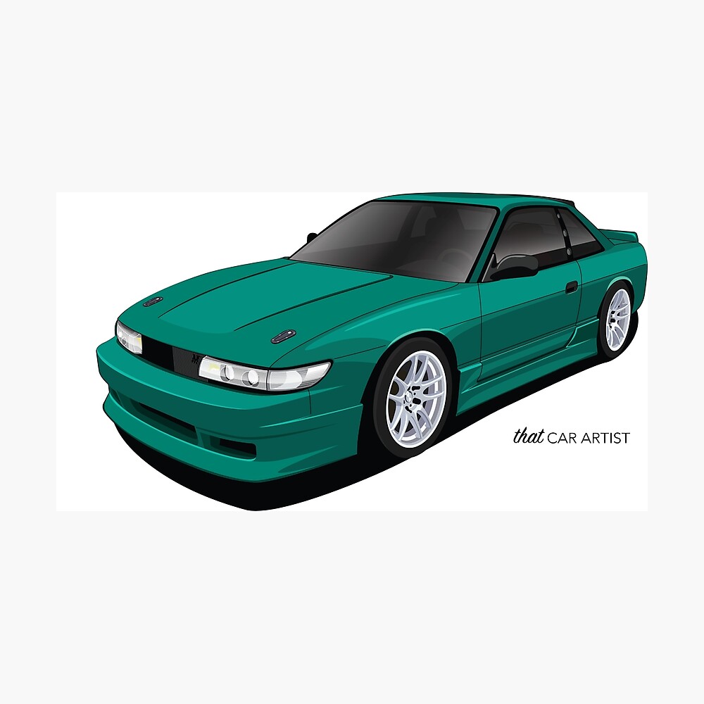 Nissan 240sx S13 Coupe Metal Print For Sale By That Car Artist Redbubble