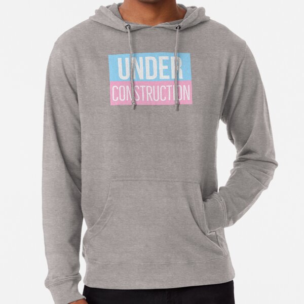 Under Construction Transgender Design Lightweight Hoodie