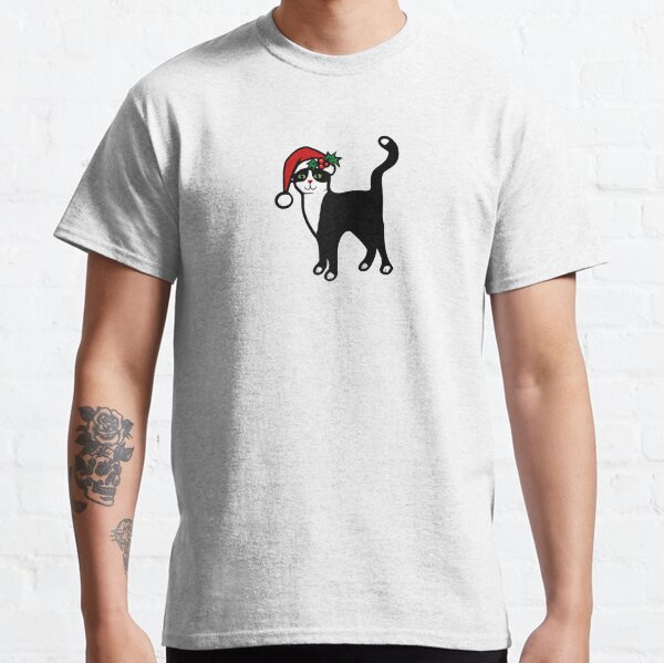 Merry Christmas Cute Xmas Tuxedo Cat Christmas Classic T-Shirt