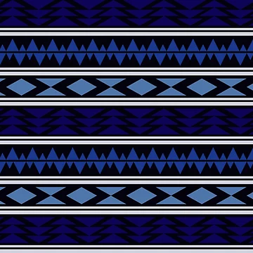 Artwork thumbnail, Blue Aztec Pattern by inquestyle
