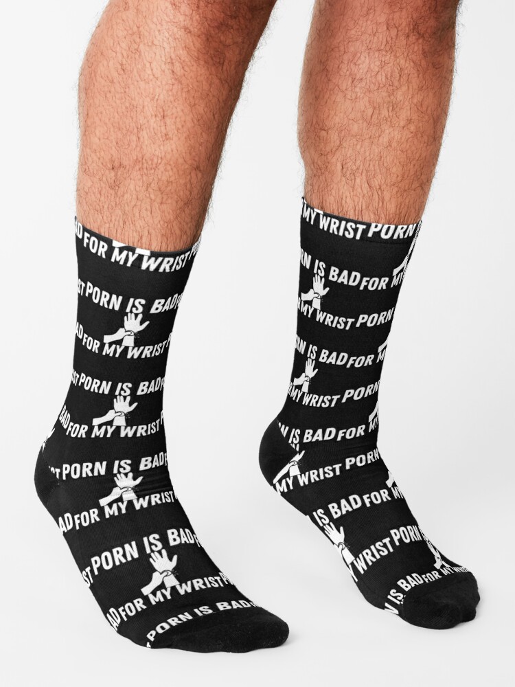 Porn Is Bad Socks By WorldPrintTees Red