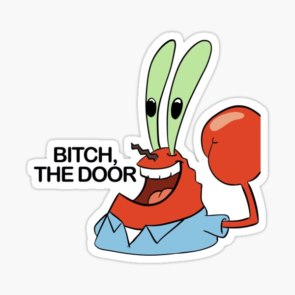 Mr Krabs Meme Stickers Redbubble - roblox audio oh yeah mr krabs