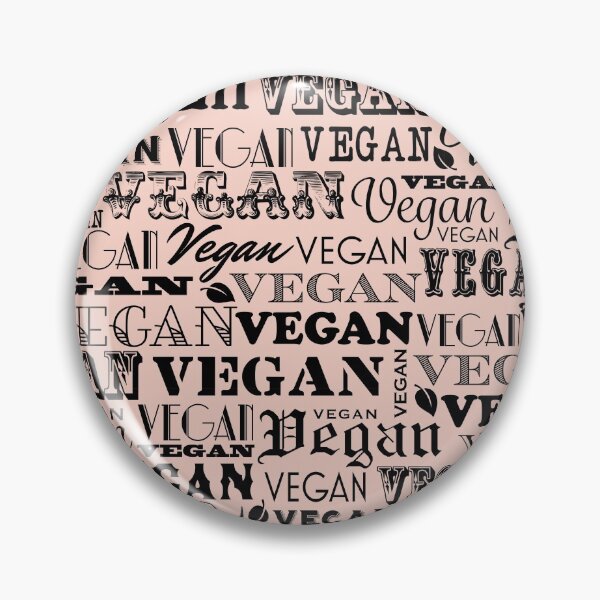 Item preview, Vegan Word Art Repeat Seashell Pink designed and sold by LaDolceVegan.