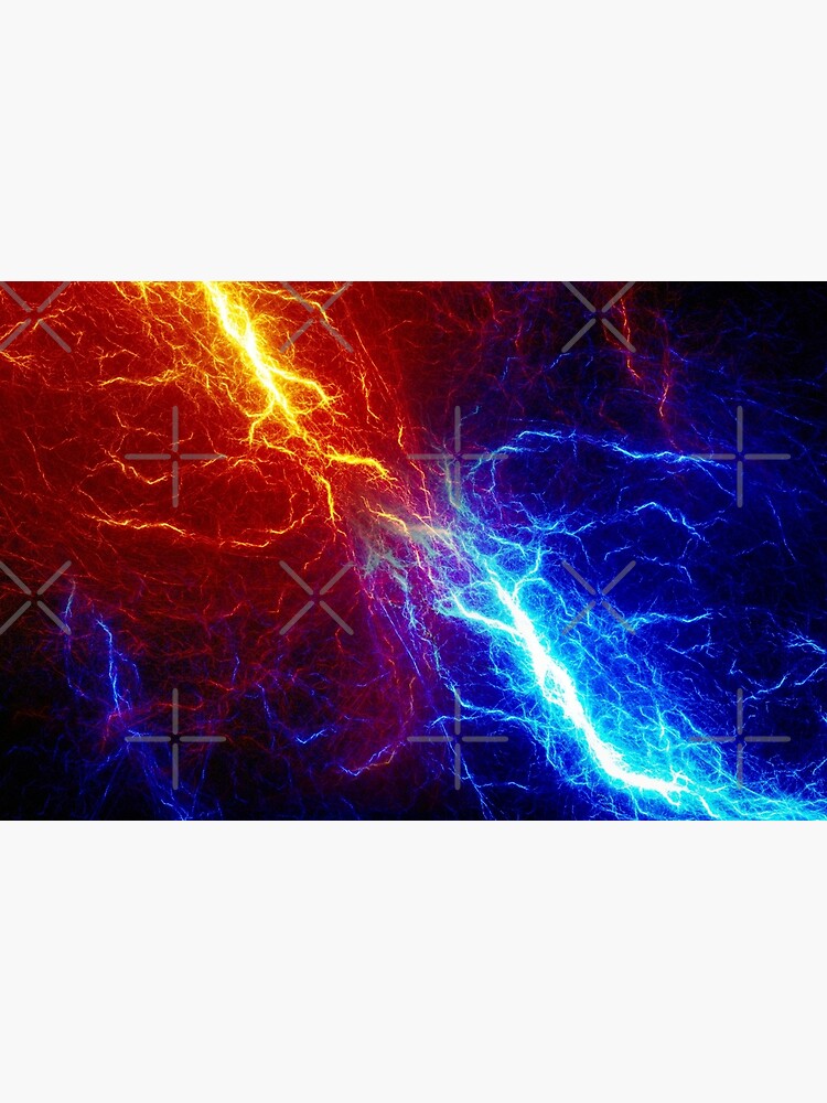 Blue And Red Lightning Laptop Skin By Indicfashion Redbubble