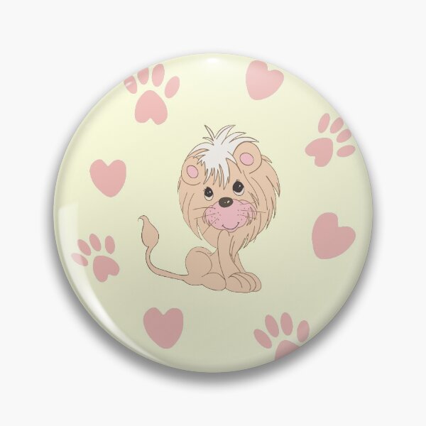 Item preview, Cute Lion Cub with Paw Prints and Hearts designed and sold by Orchyd.
