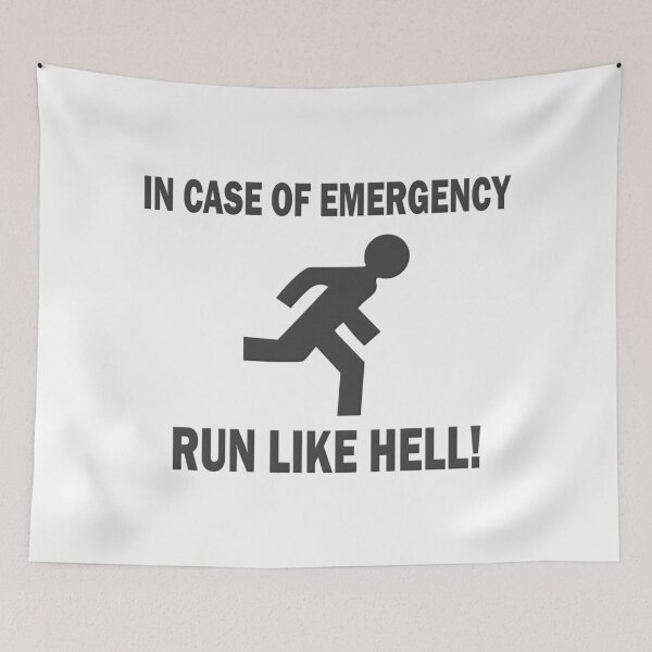 Item preview, In Case of Emergency Run Like Hell designed and sold by DrivingAviation.