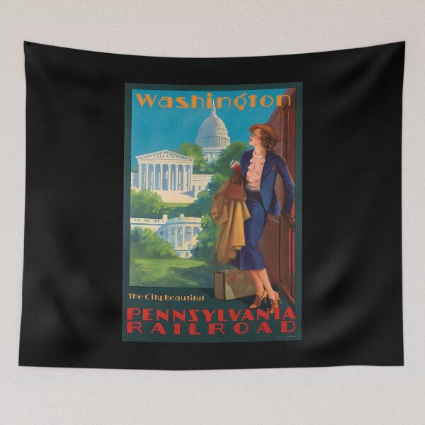 Item preview, Washington retro poster designed and sold by CorasPosters.