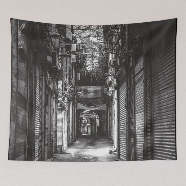 Item preview, Alleyway. Monochrome street scene. Cool. designed and sold by shirtdan.