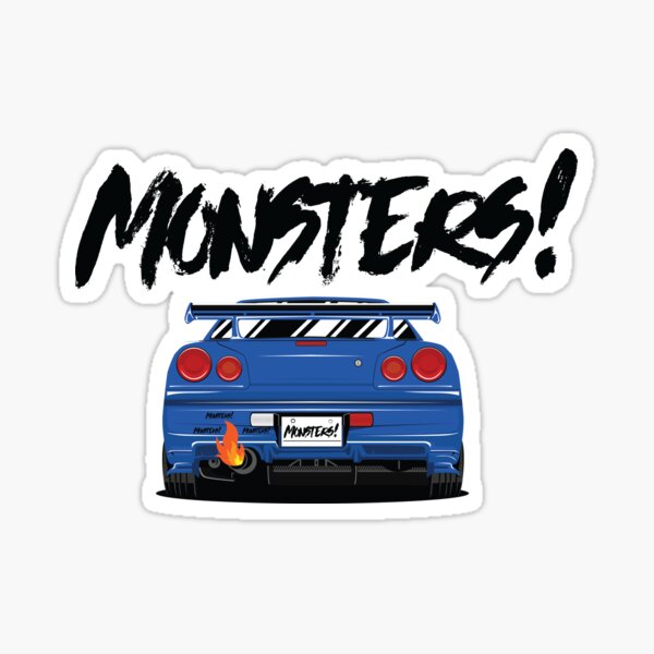 Nissan Skyline R34 Monster Sticker