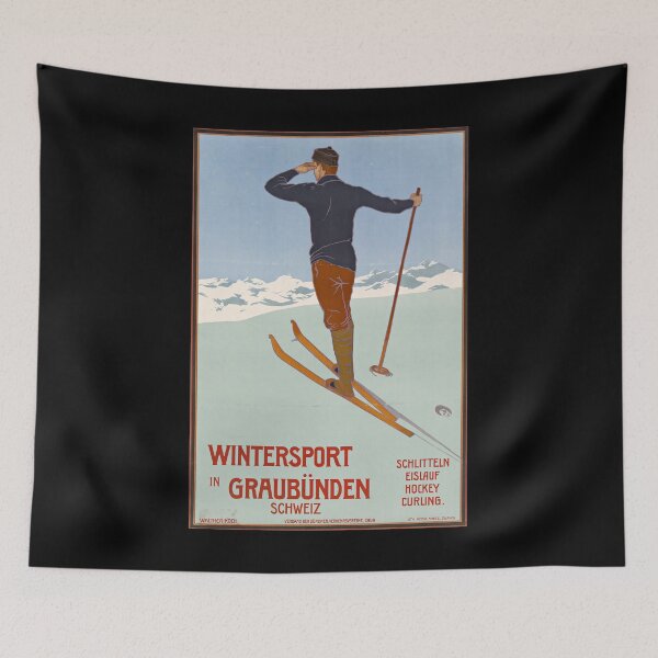 Item preview, Wintersport retro poster designed and sold by CorasPosters.