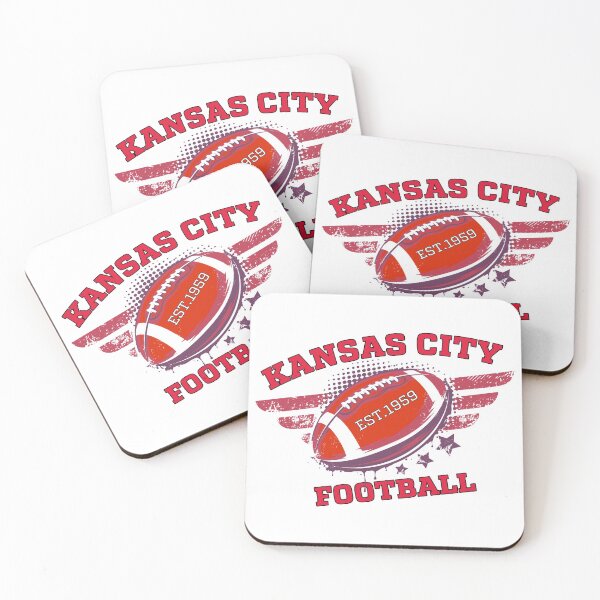 Kansas City Football Coasters (Set of 4)