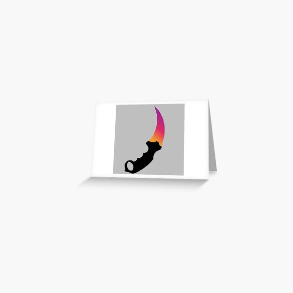 Karambit Greeting Card By Vitezcrni Redbubble - karambit fade roblox