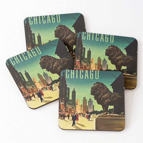 Item preview, Chicago for the Tourist retro poster designed and sold by CorasPosters.
