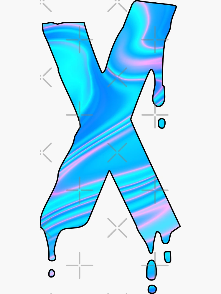 Drippy Holographic E alphabet Transparent Letter Sticker. Sticker for Sale  by artistryvibes