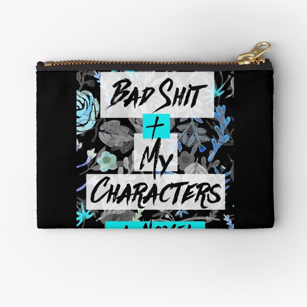 Bad Shit + My Characters (Blue) Zipper Pouch