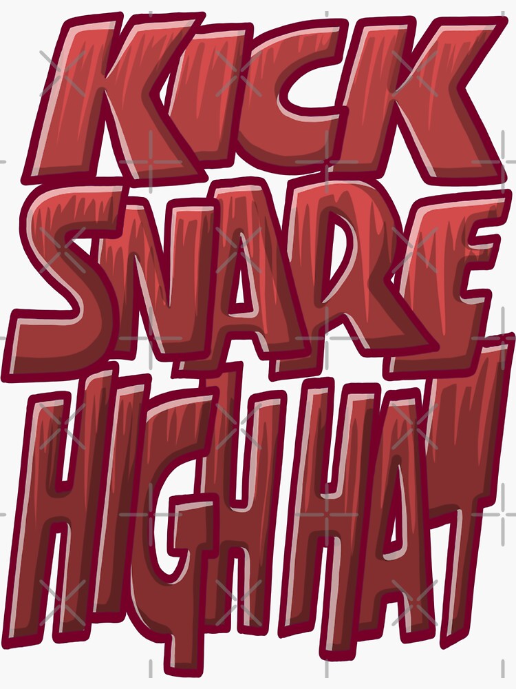 "'KICK, SNARE, HIGH HAT' Design for Drummers, Beat Makers, Producers