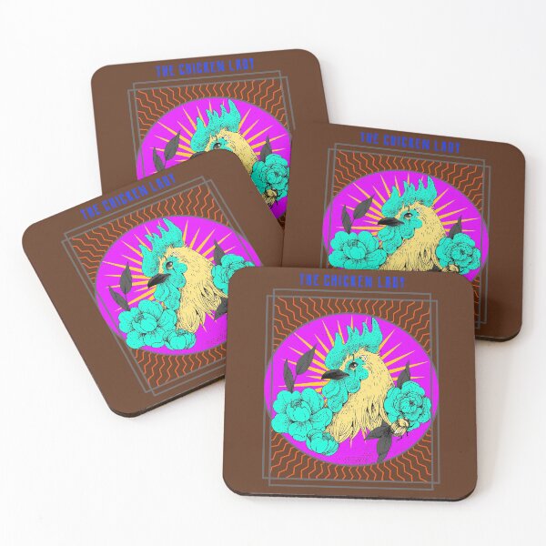 Item preview, Pretty Farm Chicken in a Purple Circle designed and sold by tepalistings.