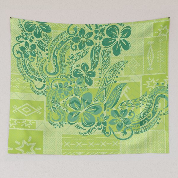 Item preview, Samoan Green Malu Mana Abstract  designed and sold by sunnthreads.