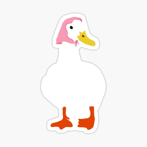 Duck with a Bonnet Sticker