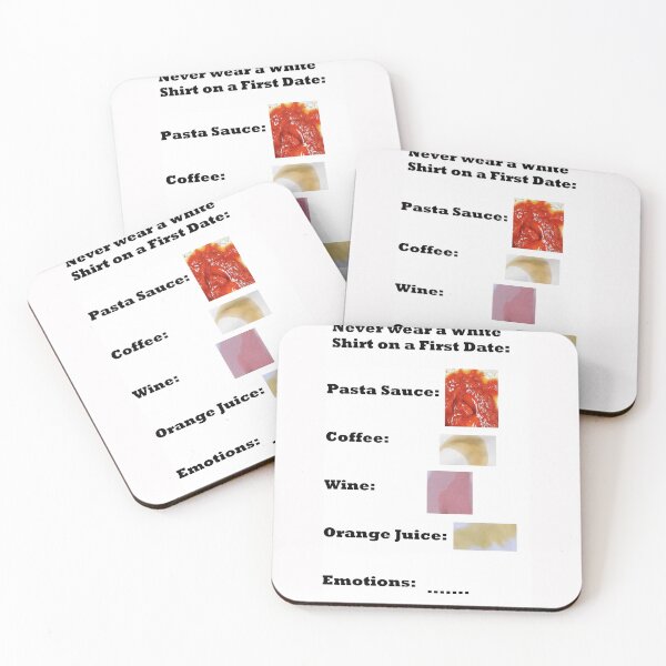 Item preview, Never wear a White Shirt on a First Date designed and sold by PillowPuns.