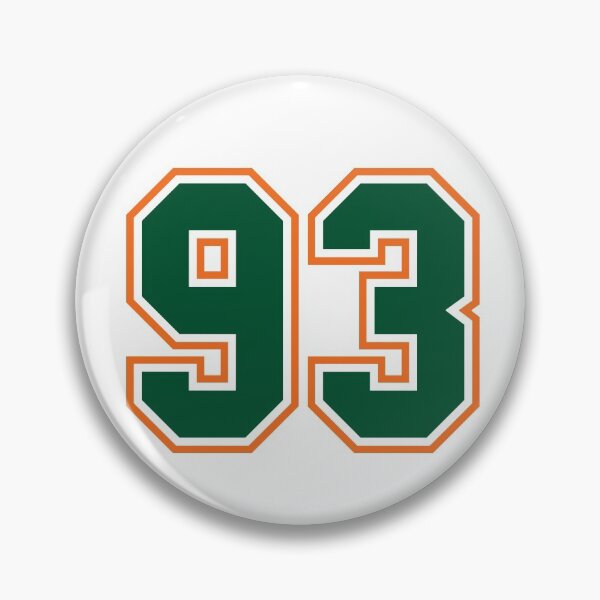 Artikelvorschau, Grün und Orange Jersey 93 Nummer. Nummer dreiundneunzig direkt aus Miami entworfen und verkauft von Urosek.