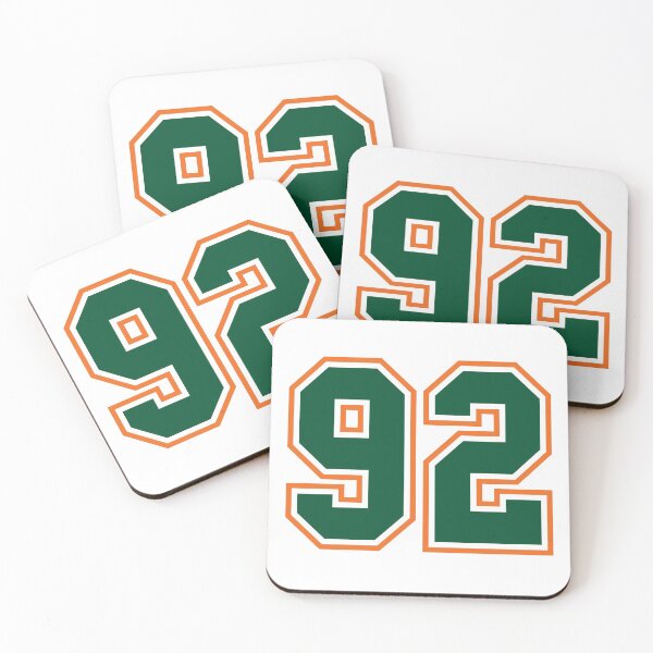 Item preview, Green And Orange Jersey 92 Number. Number ninety-two Straight From Miami designed and sold by Urosek.