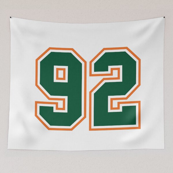Item preview, Green And Orange Jersey 92 Number. Number ninety-two Straight From Miami designed and sold by Urosek.