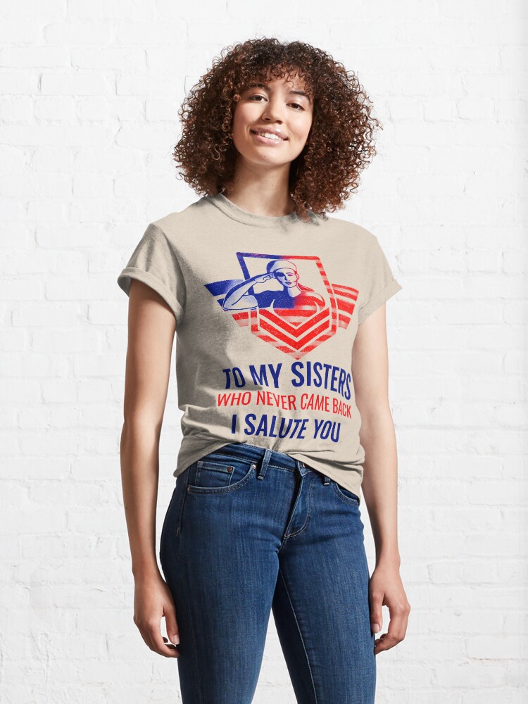 “Female veteran veterans day salute american flag” T-shirt by GoodyLeo