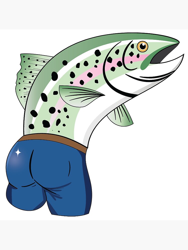 "Trout Bum" Sticker for Sale by brobenchain Redbubble