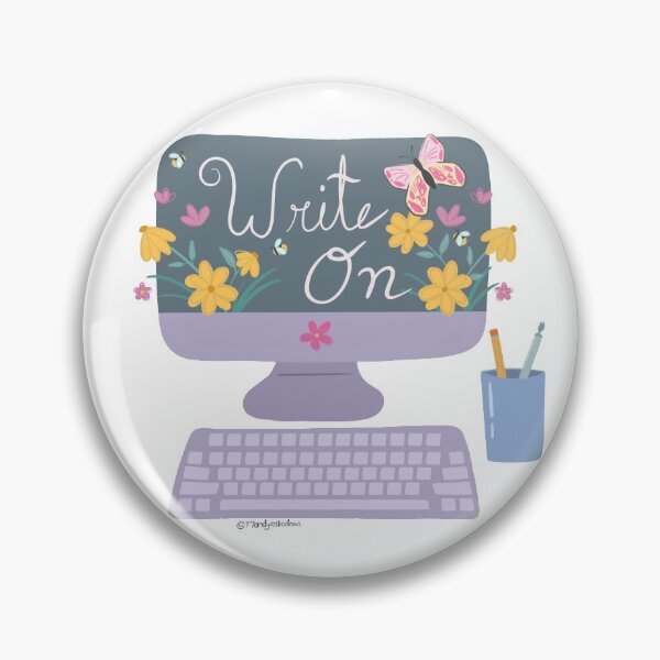 Item preview, Write On! Floral Computer designed and sold by MandyRosko.