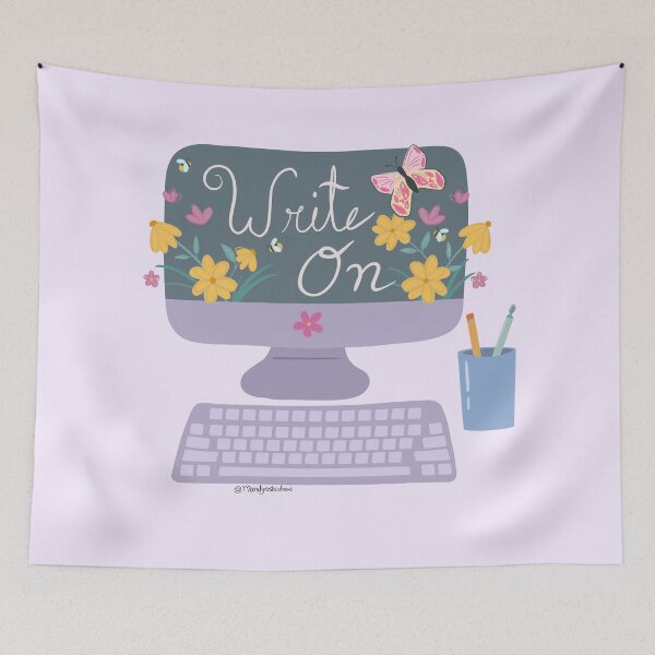 Item preview, Write On! Floral Computer designed and sold by MandyRosko.