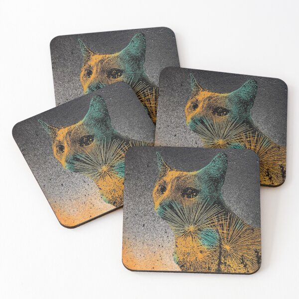 Item preview, Cat fireworks designed and sold by QDVUrbanArt.