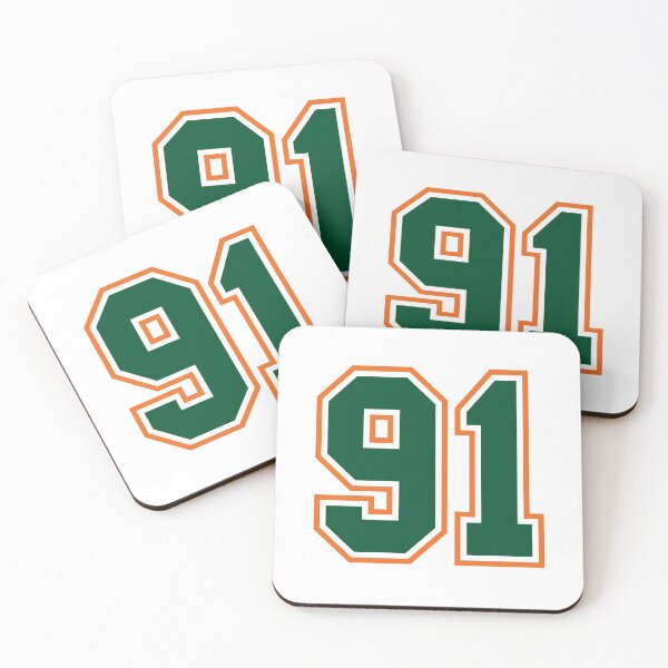 Item preview, Green And Orange Jersey 91 Number. Number ninety-one Straight From Miami designed and sold by Urosek.