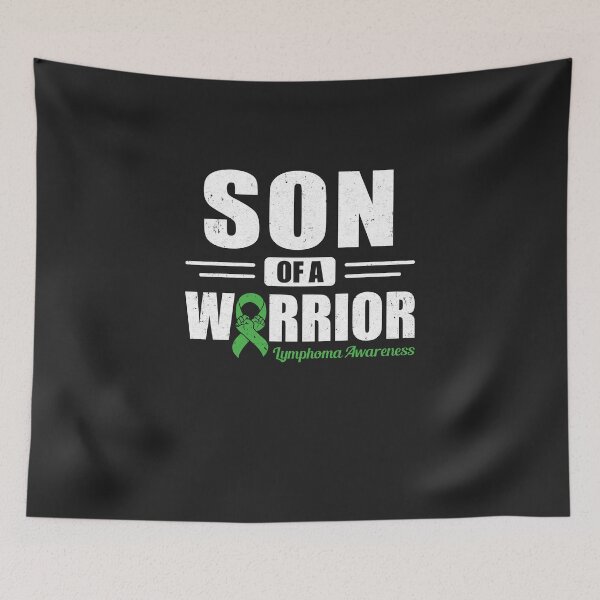 Item preview, Lymphoma Awareness Son Of Warrior Green Gift designed and sold by CreativeGift.