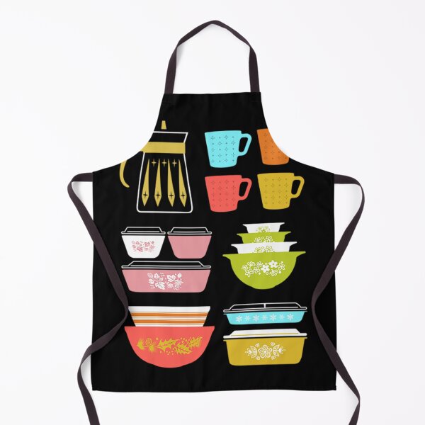Pyrex Pretties - Vintage Glass Kitchenware T-Shirt Apron