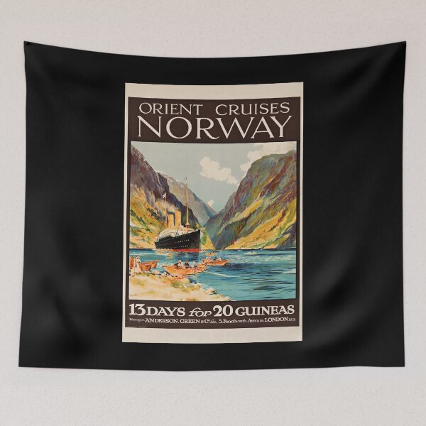 Item preview, Norway retro poster designed and sold by CorasPosters.