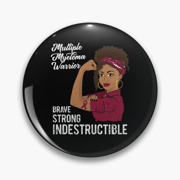 Item preview, Multiple Myeloma Warrior Indestructible Black Girl Awareness designed and sold by ZNOVANNA.
