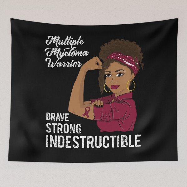 Item preview, Multiple Myeloma Warrior Indestructible Black Girl Awareness designed and sold by ZNOVANNA.