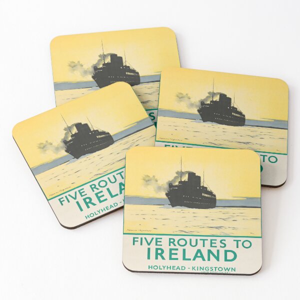 Item preview, Rive Routes to Ireland retro poster designed and sold by CorasPosters.
