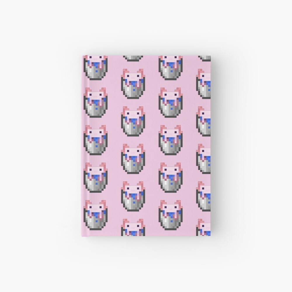 Axolotl Bucket Minecraft Item Sticker By Panda Monium Redbubble