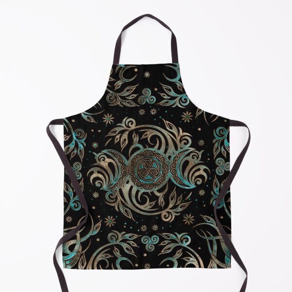 Item preview, Triple Moon Shimmering Teal designed and sold by k9printart.