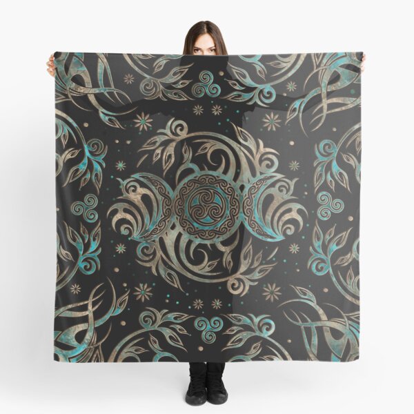 Item preview, Triple Moon Shimmering Teal designed and sold by k9printart.