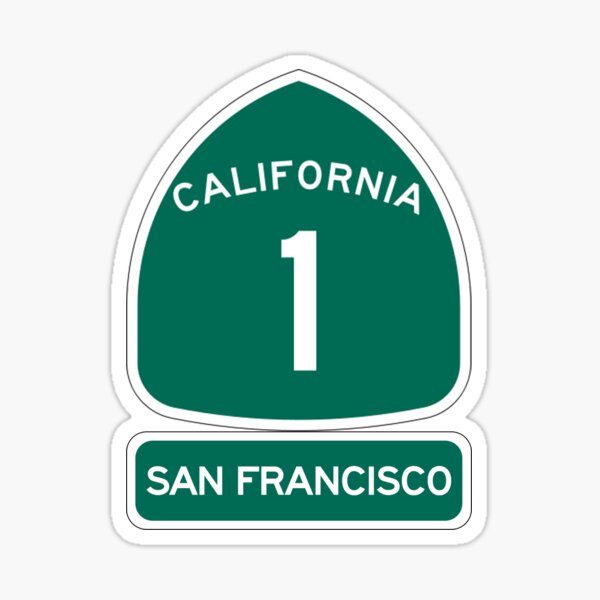 Details about   San francisco Highway 1 Sticker California Souvenir By Life At Sea 
